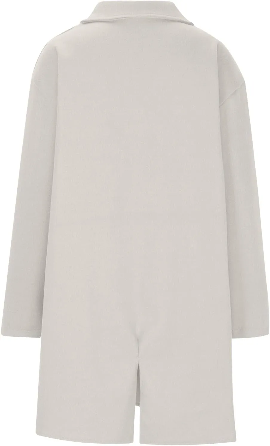 NATHGAM Womens Long Trench Coats Casual Double-Breasted Mid-Length Cardigan Peacoats Trendy Wool Lightweight Outwear Jackets