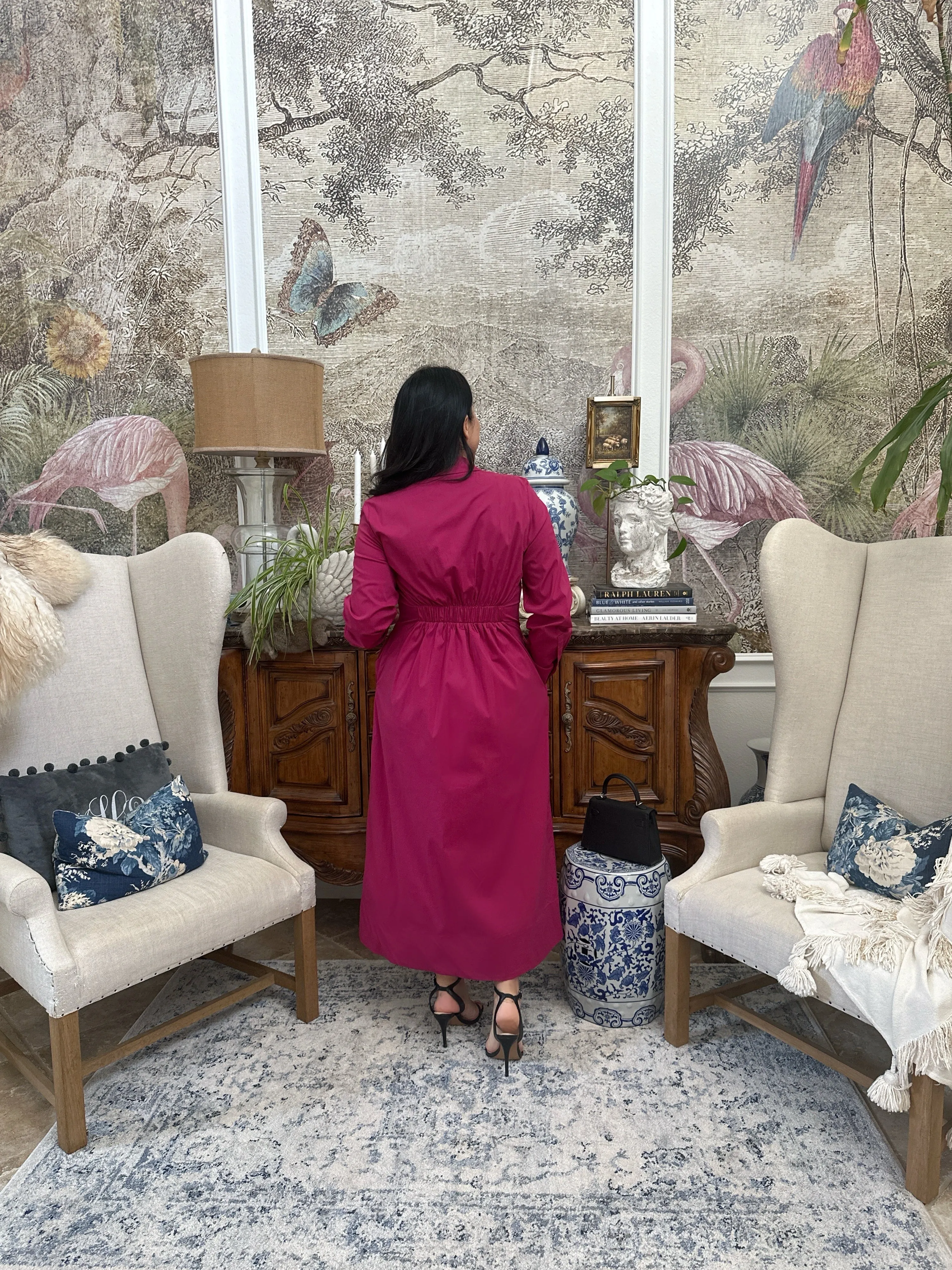 Opal Magenta Shirt Dress