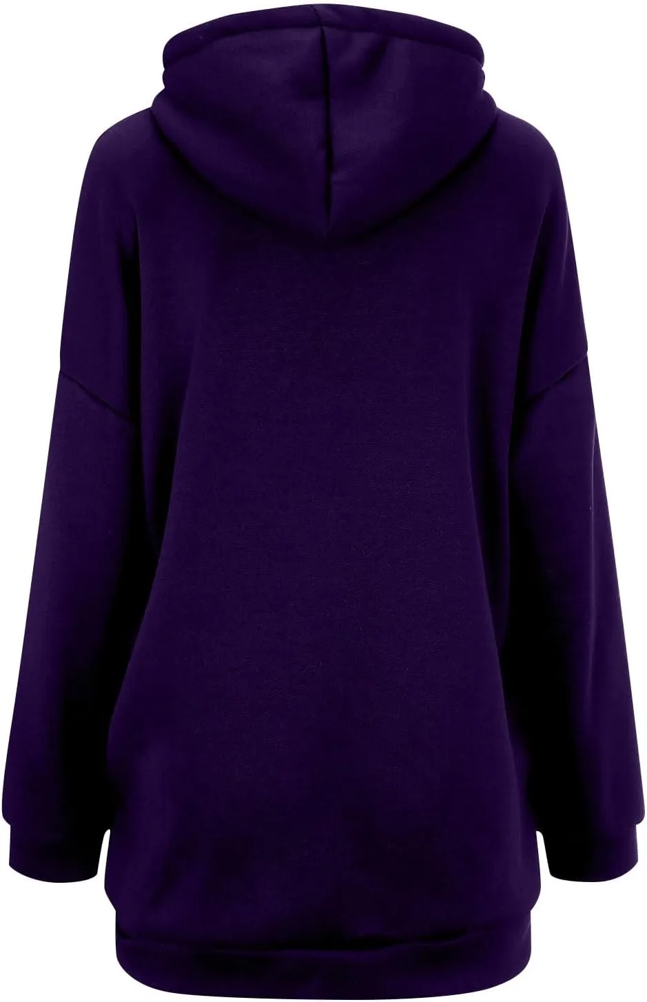 Oversized Zip Up Hoodies for Women Plus Size Long Sleeve Hooded Sweatshirt Casual Fall Long Fleece Jacket with Pockets