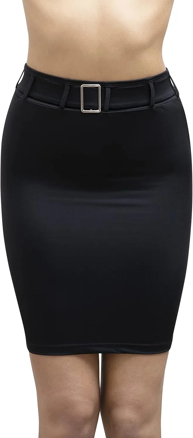 Pin Up Doll Belted, Pencil Skirt for Women, Pencil Skirt, Skirt, Belted Skirt, Black Pencil Skirt, Tight Black Skirt, Fitted