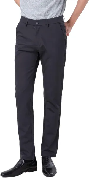 Plaid&Plain Men??s Slim Fit Dress Pants Stretch Dress Pants