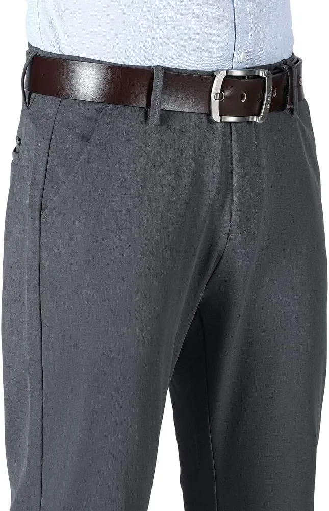 Plaid&Plain Men??s Slim Fit Dress Pants Stretch Dress Pants