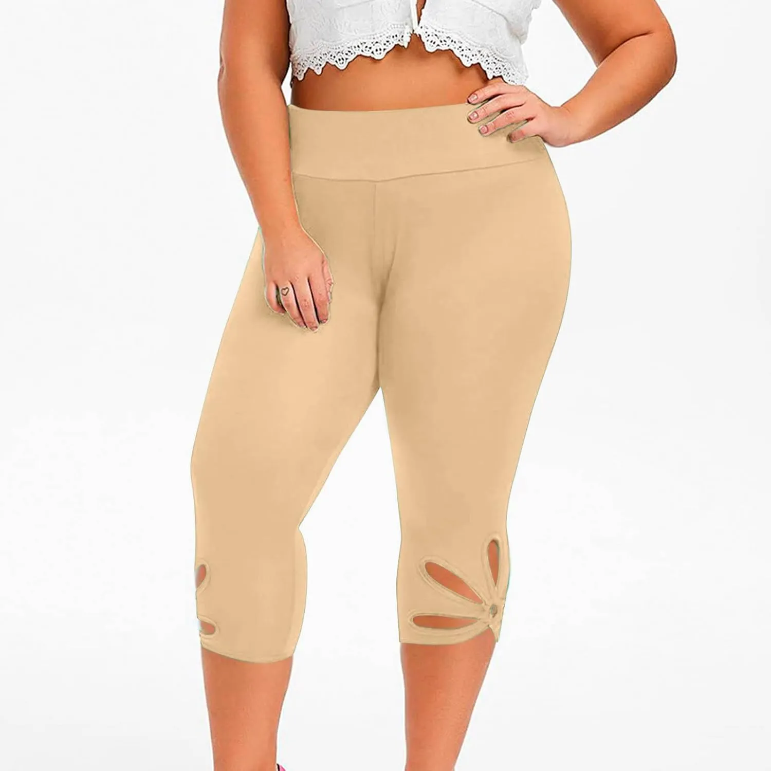 Plus Size Leggings for Women Butt Lifting Leggings Stretch Yoga Pants Soft Pant Capris Leggins Workout Leggings