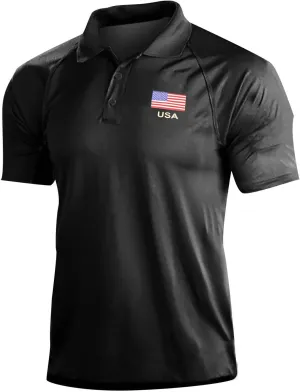Polo Shirt for Men 2024 Short Sleeve Performance Patriotic Shirt Funny Shirt Men's Golf Shirts Quarter Button Shirts
