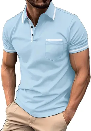 Polo Shirts for Man 2024 Flag Shirts Short Sleeve Performance Patriotic Shirt Funny Shirt Men's Polo Shirts Mens