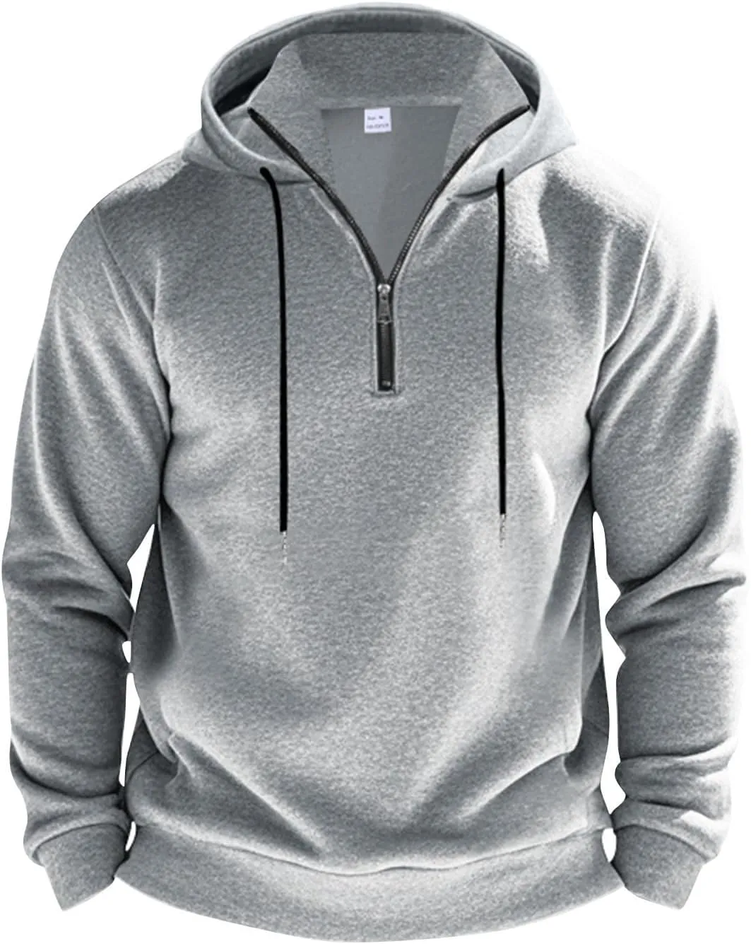 Quarter Zip Pullover Men Fleece Winter Hoodies Drawstring Fall Sweatshirts Long Sleeve Thermal Hoodies