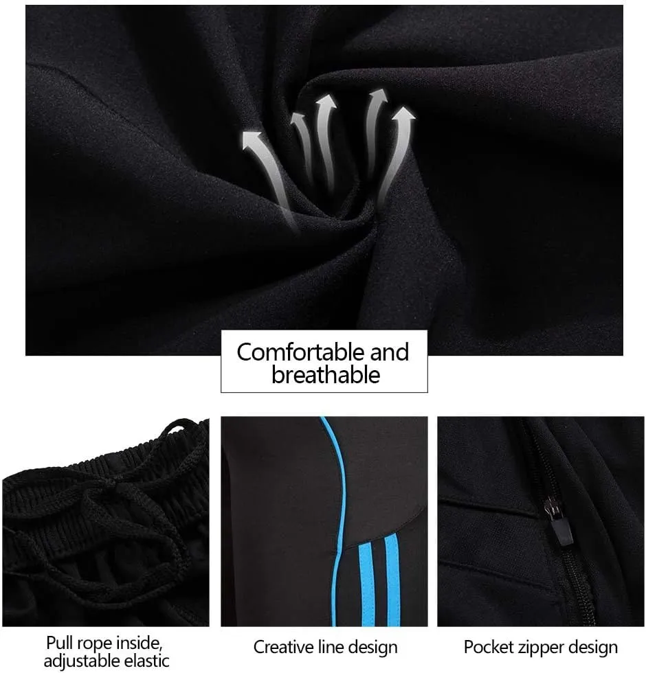 Shinestone Men's Sports Pants, Mens Training Soccer Jogger Running Pants Trousers for Outdoor&Indoor Sports