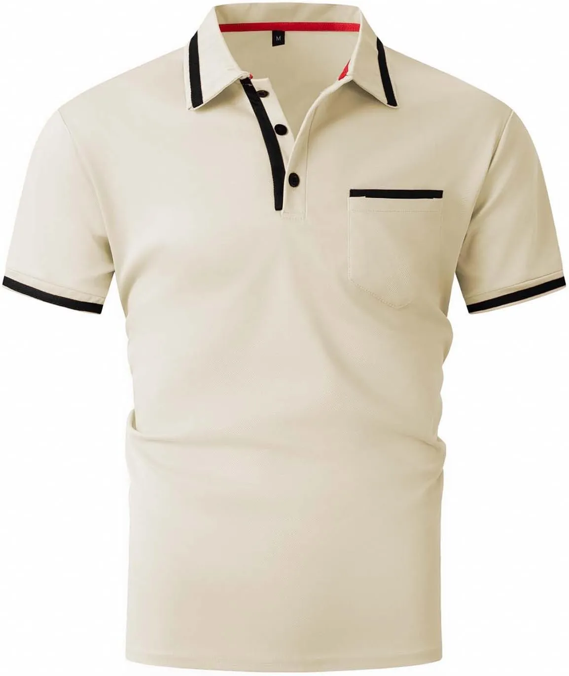 Shirts for Men Spring and Autumn Casual Long Sleeve Button Solid Color Long Sleeve T Shirt Top Golf Shirts for Men