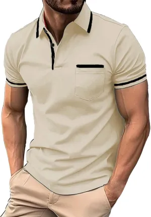 Shirts for Men Spring and Autumn Casual Long Sleeve Button Solid Color Long Sleeve T Shirt Top Golf Shirts for Men