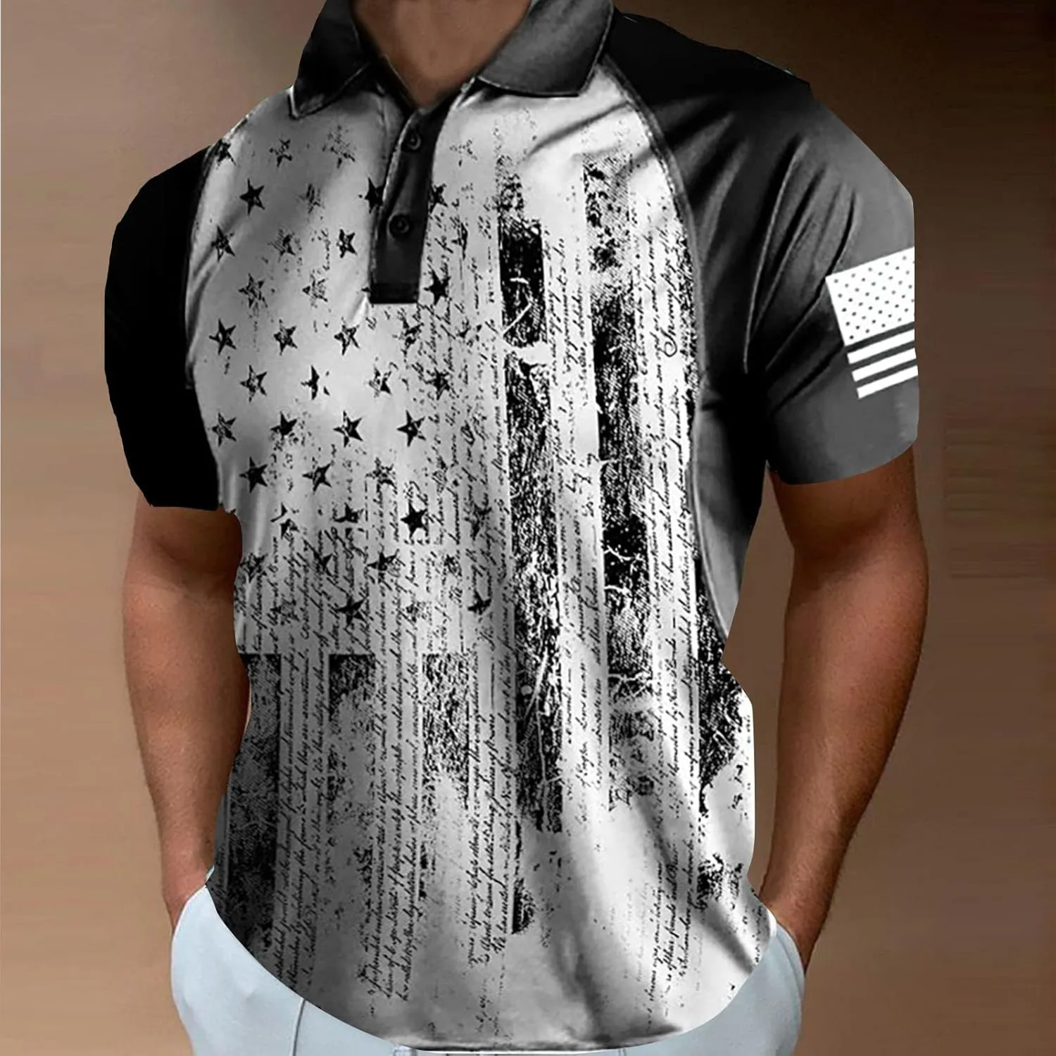 Short Sleeve Military Tactical Tees Men's Short Sleeve Zipper Polo Shirt Summer Fashion Leisure Seaside Beach