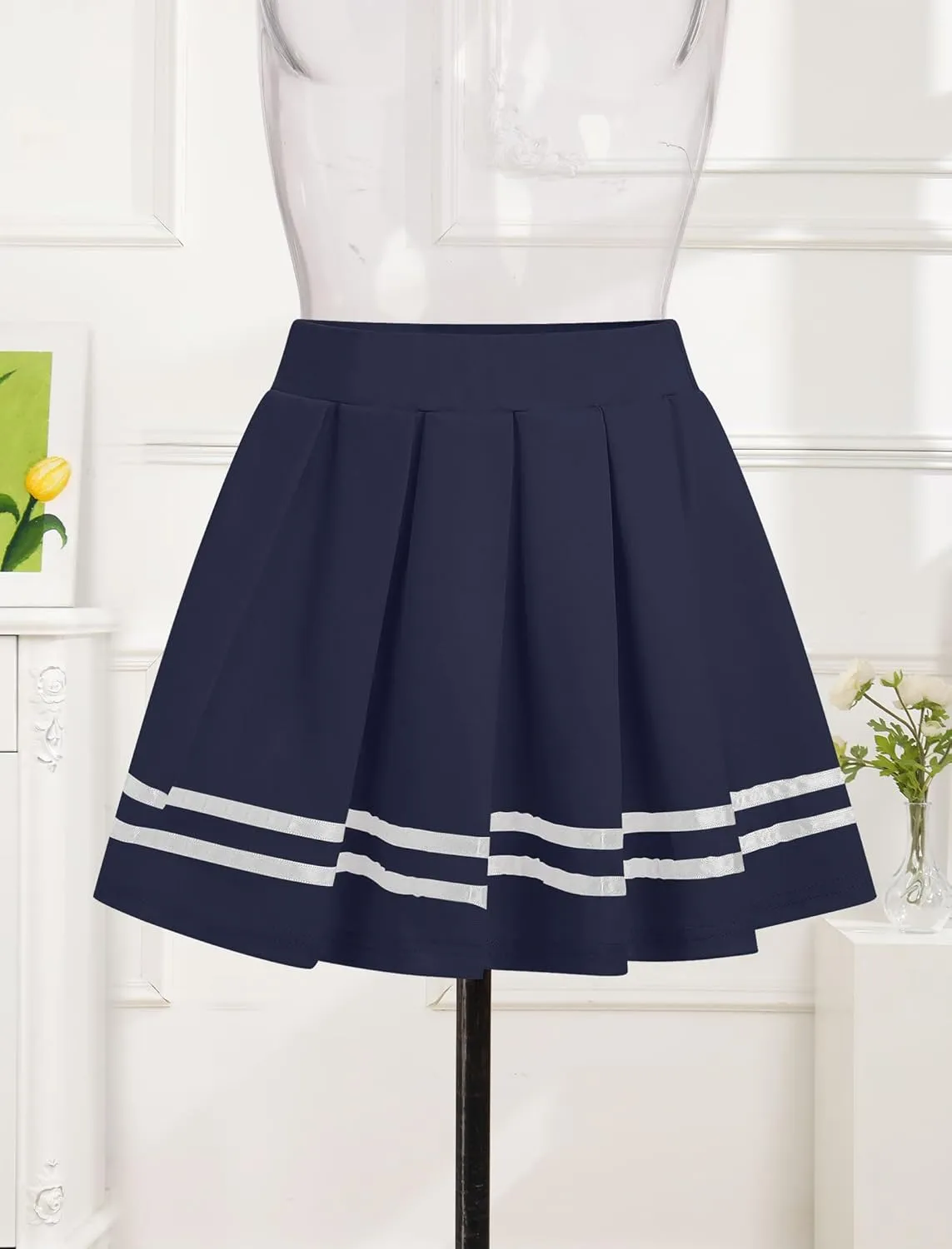 Skirts for Women Y2k Mini Skirt Casual Pleated A-line Short Skirts Pleated School Uniform Cheer Skirt