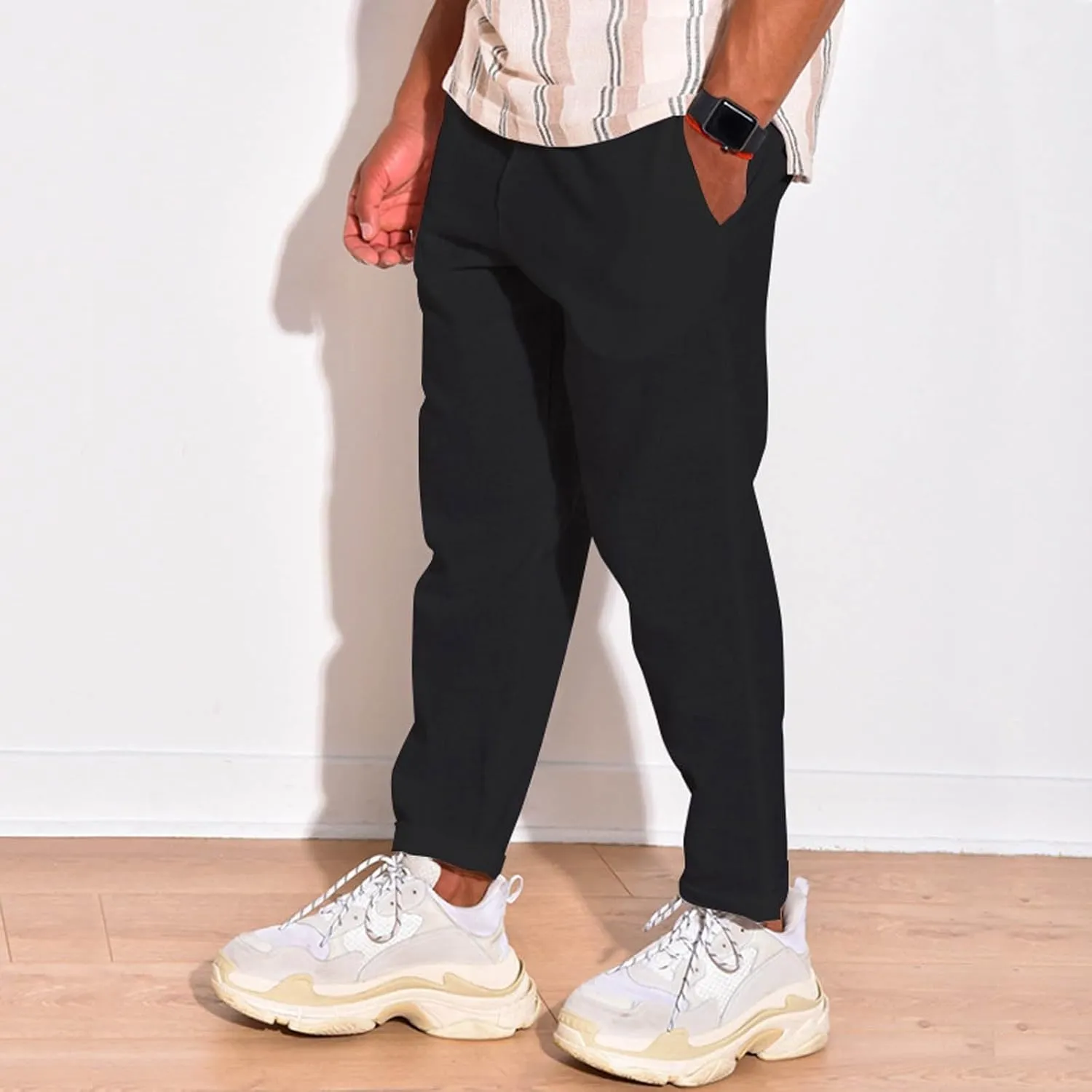 Summer Men's Cotton and Linen Thin Casual Sports Pants 2025