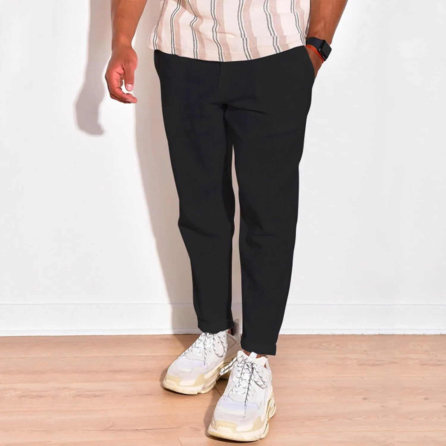 Summer Men's Cotton and Linen Thin Casual Sports Pants 2025