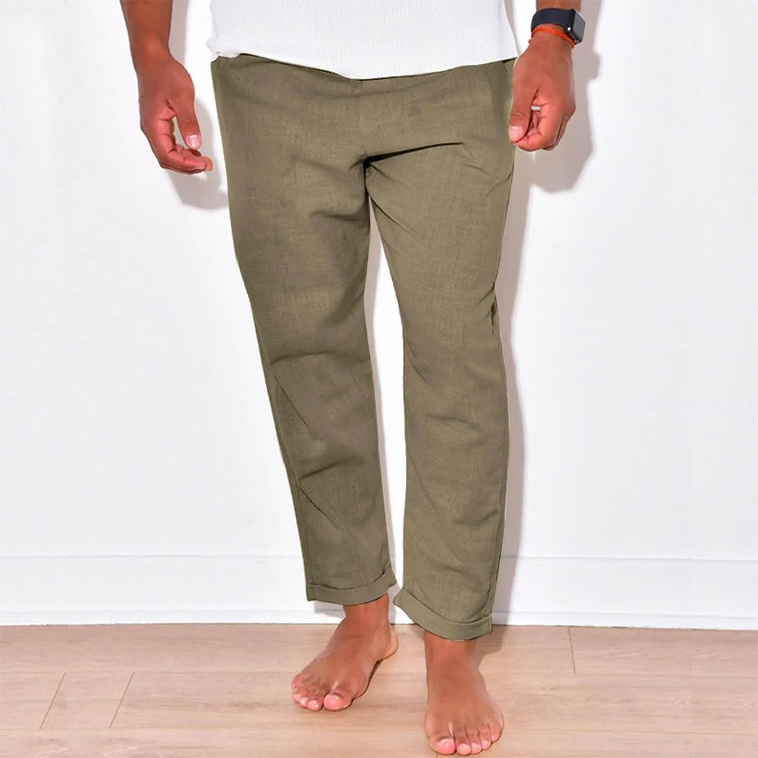Summer Men's Cotton and Linen Thin Casual Sports Pants 2025