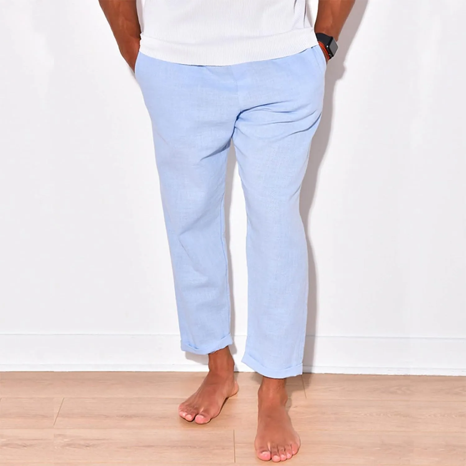 Summer Men's Cotton and Linen Thin Casual Sports Pants 2025
