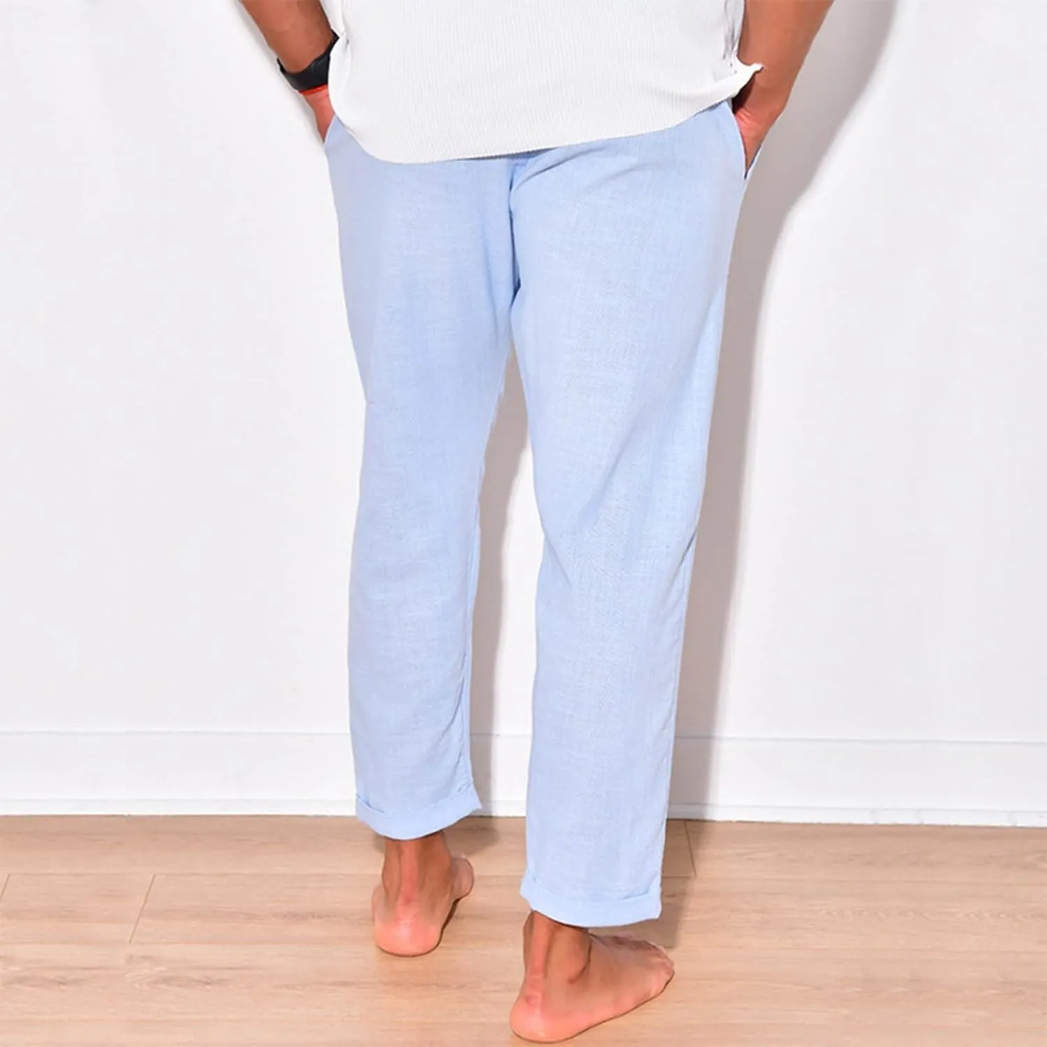 Summer Men's Cotton and Linen Thin Casual Sports Pants 2025