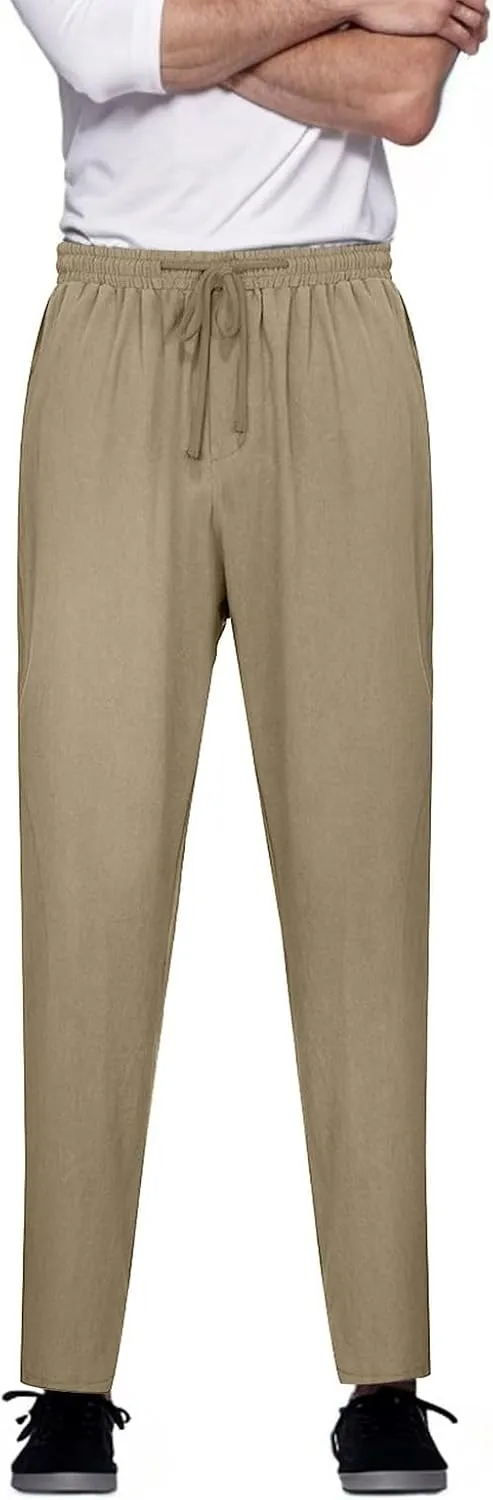 Summer Men's Cotton and Linen Thin Casual Sports Pants 2025