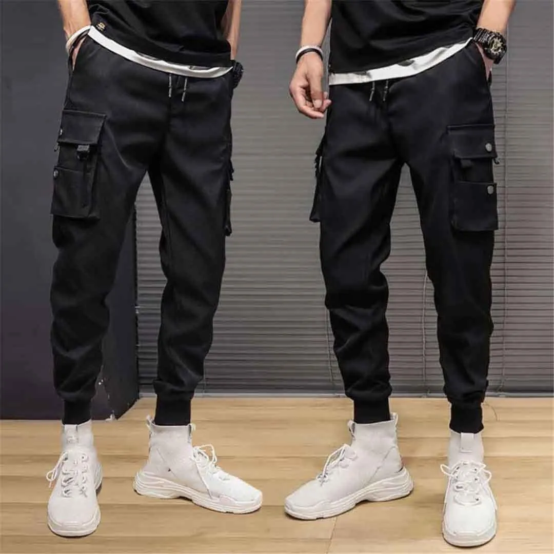 Suwequest Cotton Men's Cargo Joggers Pants Sports Pants