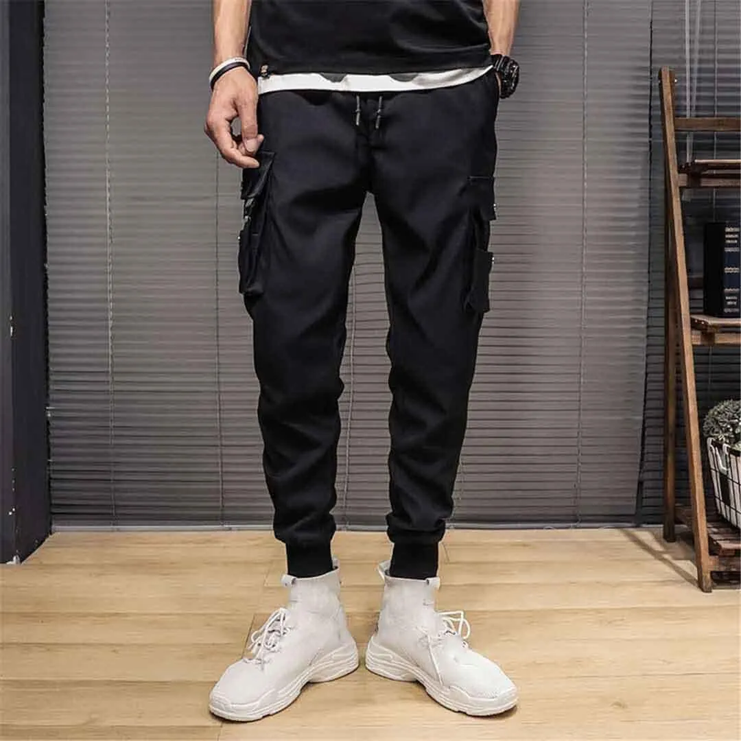 Suwequest Cotton Men's Cargo Joggers Pants Sports Pants