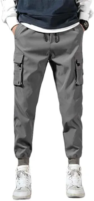 Suwequest Cotton Men's Cargo Joggers Pants Sports Pants