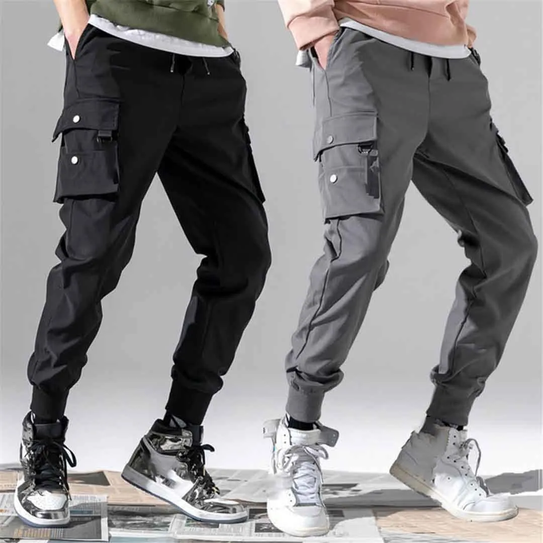 Suwequest Cotton Men's Cargo Joggers Pants Sports Pants