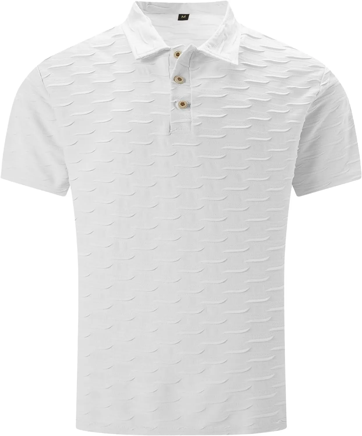 T Shirts Men and Fashionable Thousand Bird Grid Color Blocking Button Standing Collar Short Sleeved Golf Shirts for