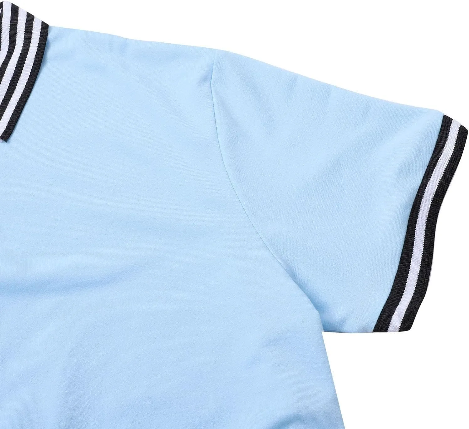 T Shirts Men and Fashionable Thousand Bird Grid Color Blocking Button Standing Collar Short Sleeved Golf Shirts for