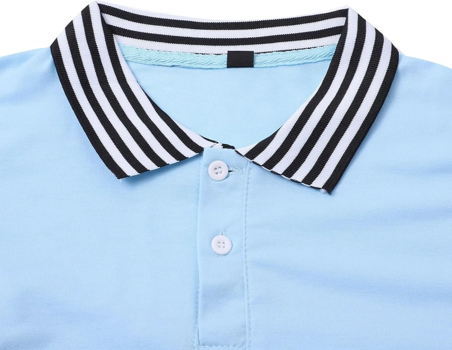 T Shirts Men and Fashionable Thousand Bird Grid Color Blocking Button Standing Collar Short Sleeved Golf Shirts for