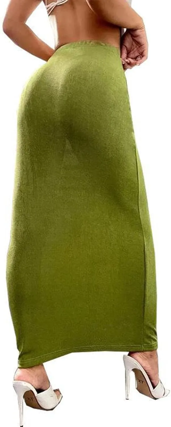 Velour for Ladies Fall Winter Maxi Long Midi Knee Length Loose Fit Pencil Basic Skirt Women 2025 Fashion Y2K