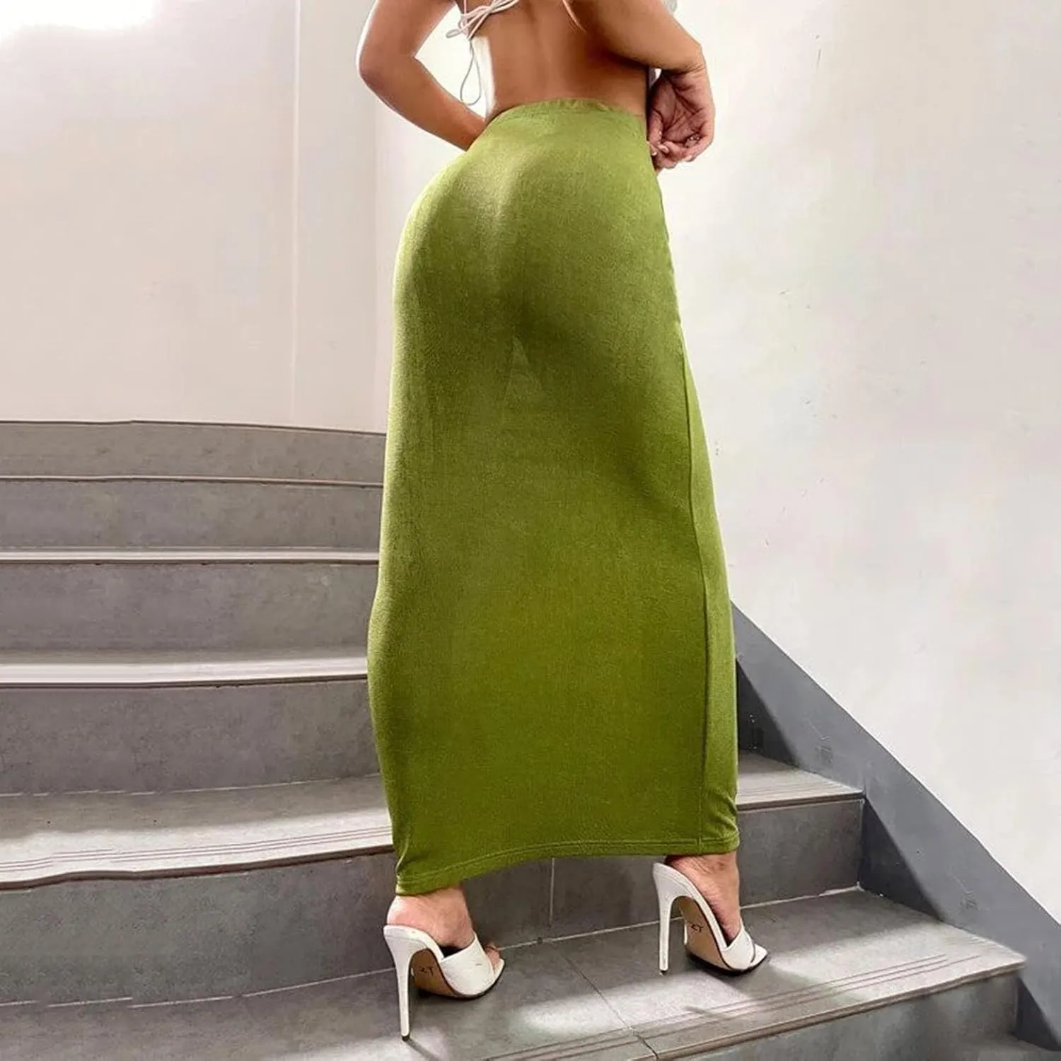 Velour for Ladies Fall Winter Maxi Long Midi Knee Length Loose Fit Pencil Basic Skirt Women 2025 Fashion Y2K