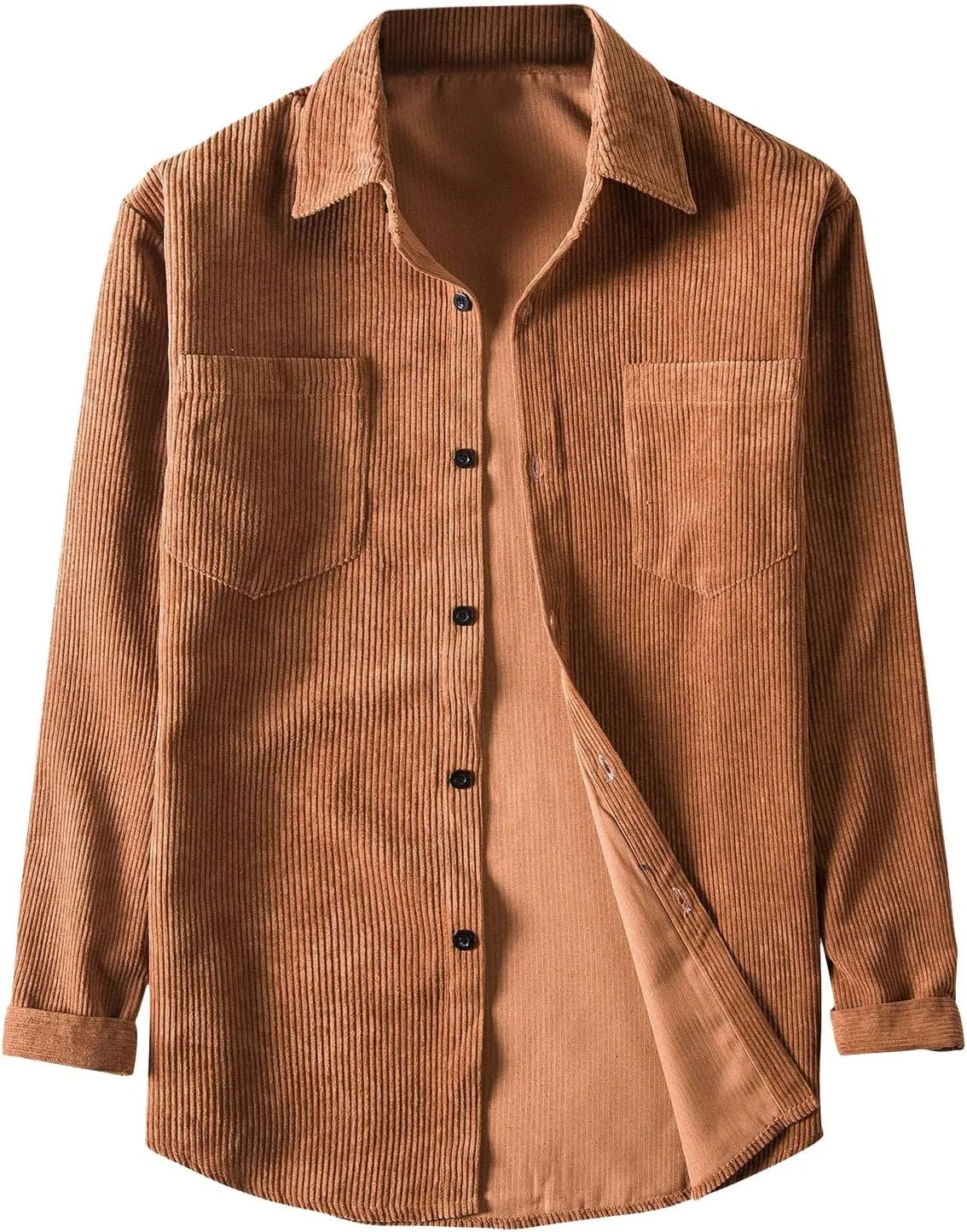 Vintage Slim Fit Denim Shirts for Men Suede Patchwork Button Down Shirt Retro Distressed Washed Denim Shirt