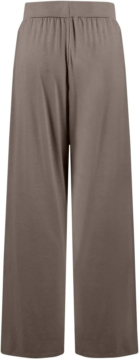 Wide Leg Dress Pants for Women High Waist Lounge Pants with Pockets Loose Stretch Dress Work Trouser Pants