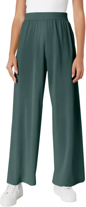 Wide Leg Dress Pants for Women High Waist Lounge Pants with Pockets Loose Stretch Dress Work Trouser Pants
