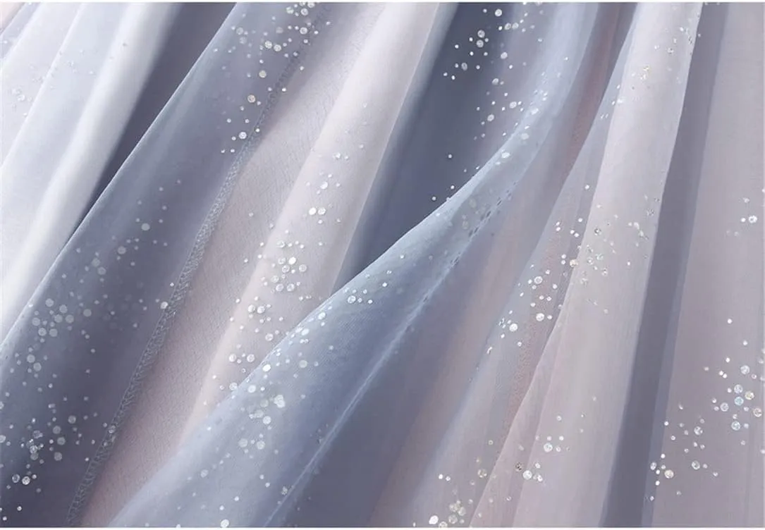 Women A Line Long Tulle Skirt Mesh Midi Pleated Skirts