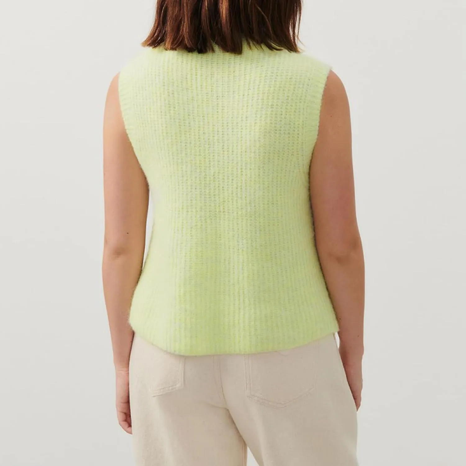 Women Summer Sweater Vest Button Down Round Neck Knitted Tank Top Y2k Sleeveless Sweater Cardigan
