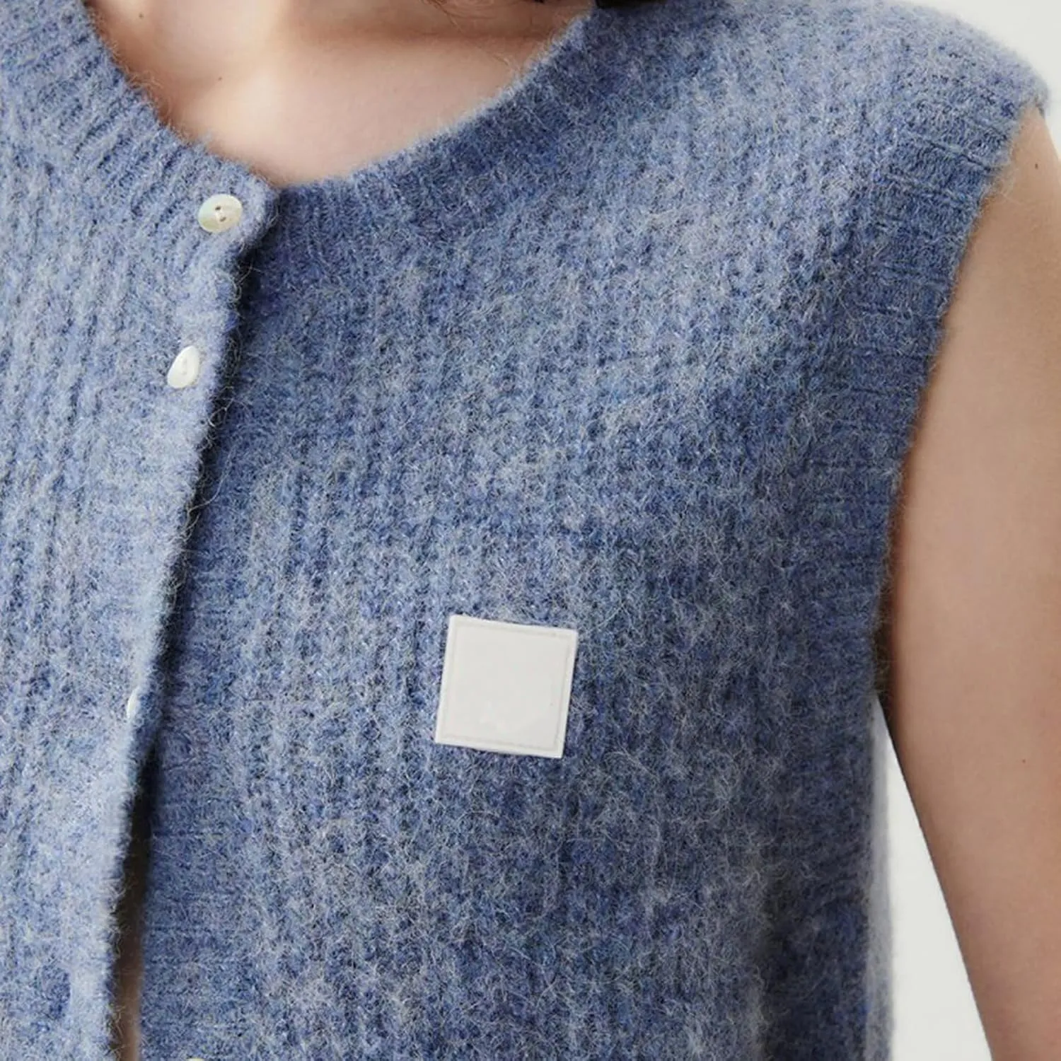 Women Summer Sweater Vest Button Down Round Neck Knitted Tank Top Y2k Sleeveless Sweater Cardigan