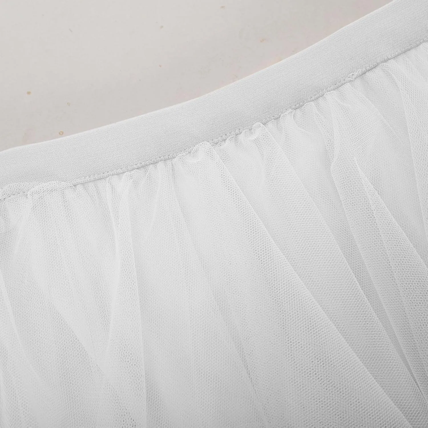 Women Tulle Skirts Layered Tutu Skirt Midi Length Elastic High Waist A Line Skirt Party Evening Mesh Skirt 2025