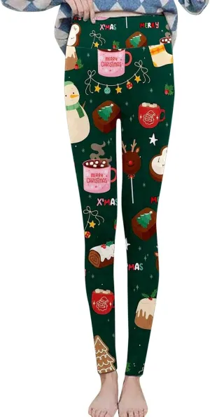 Women's Activewear Leggings Halloween Print Cute Style Leggings Workout Leggings for Women 4 Way Stretch Flare