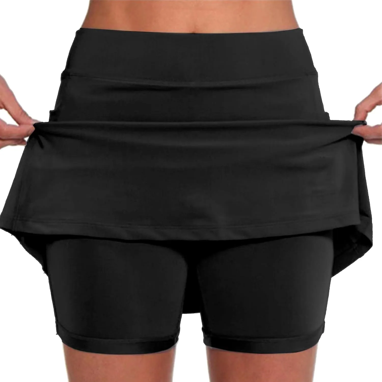 Women's Athletic Skorts Elastic Tennis Yoga Shorts Hight Waist Floral Print Skirts Tummy Control Skinny Joggers 2025
