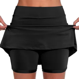 Women's Athletic Skorts Elastic Tennis Yoga Shorts Hight Waist Floral Print Skirts Tummy Control Skinny Joggers 2025