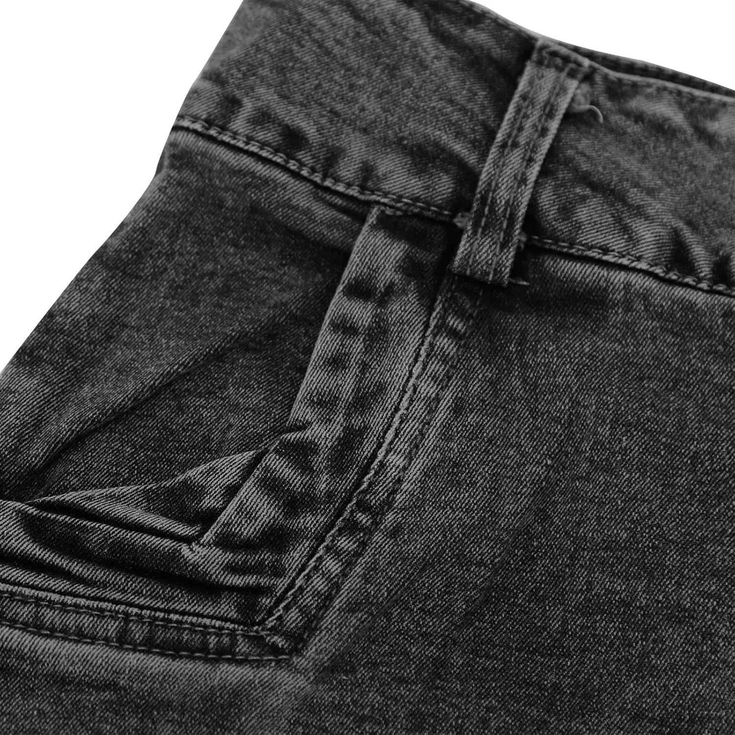 Women's Bodycon Jean Skirt Front Split Frayed Washed Midi Denim Pencil Skirt Destroyed Distressed Denim Skirts