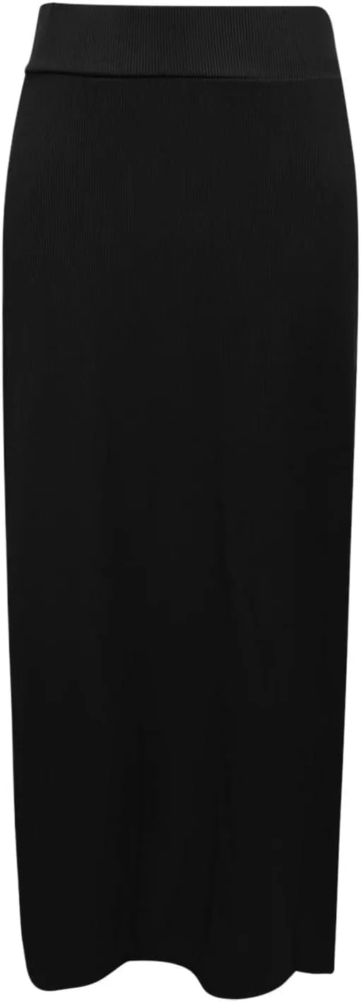 Women's Casual Stripe Maxi Skirt Elastic High Waist Drawstring Long Skirt Summer Ankle Length Skirts