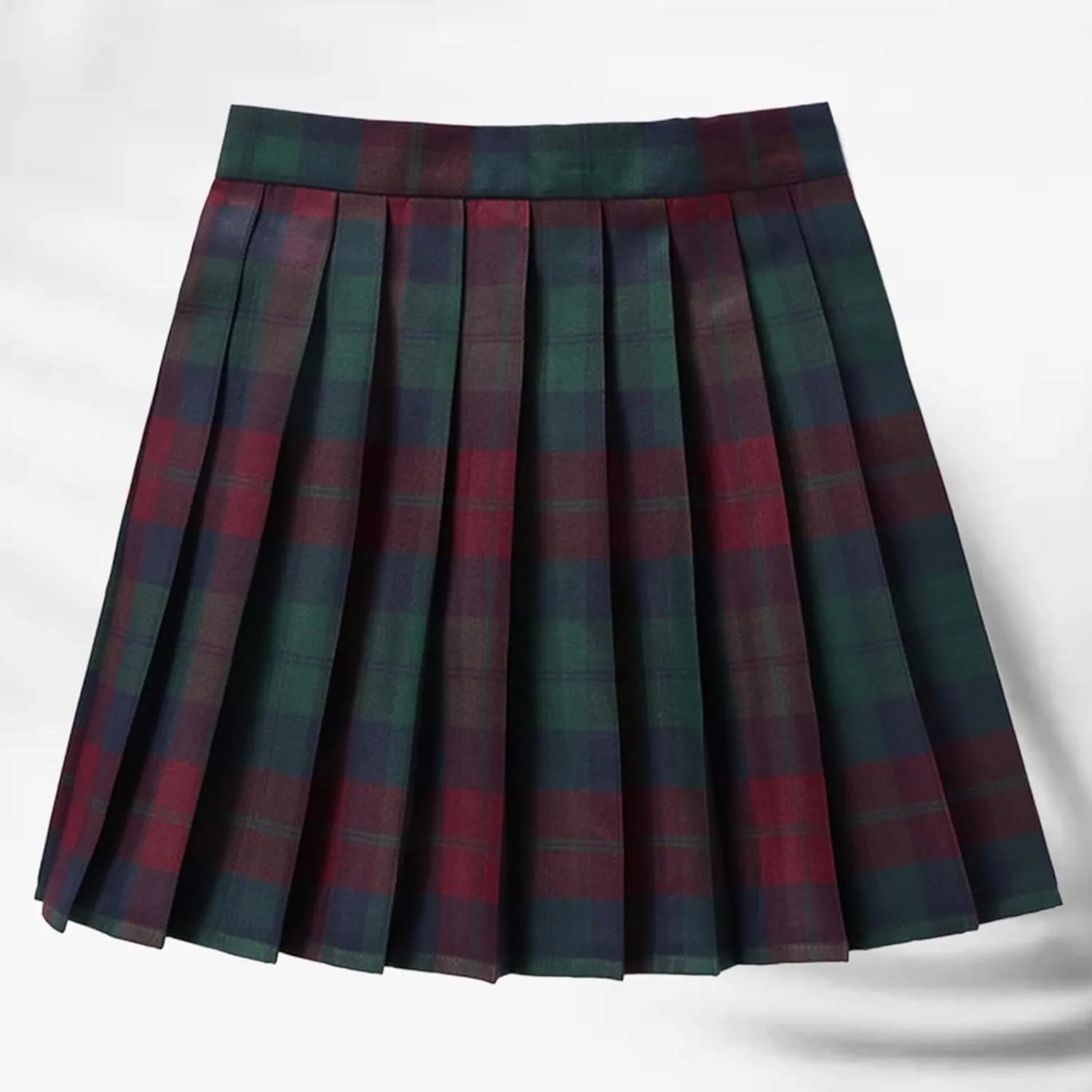 Women's Cute Plaid High Waist Above Knee A-line Skater Mini Short Skirt Stretchy Pleated A Line Mini Skirt Cute