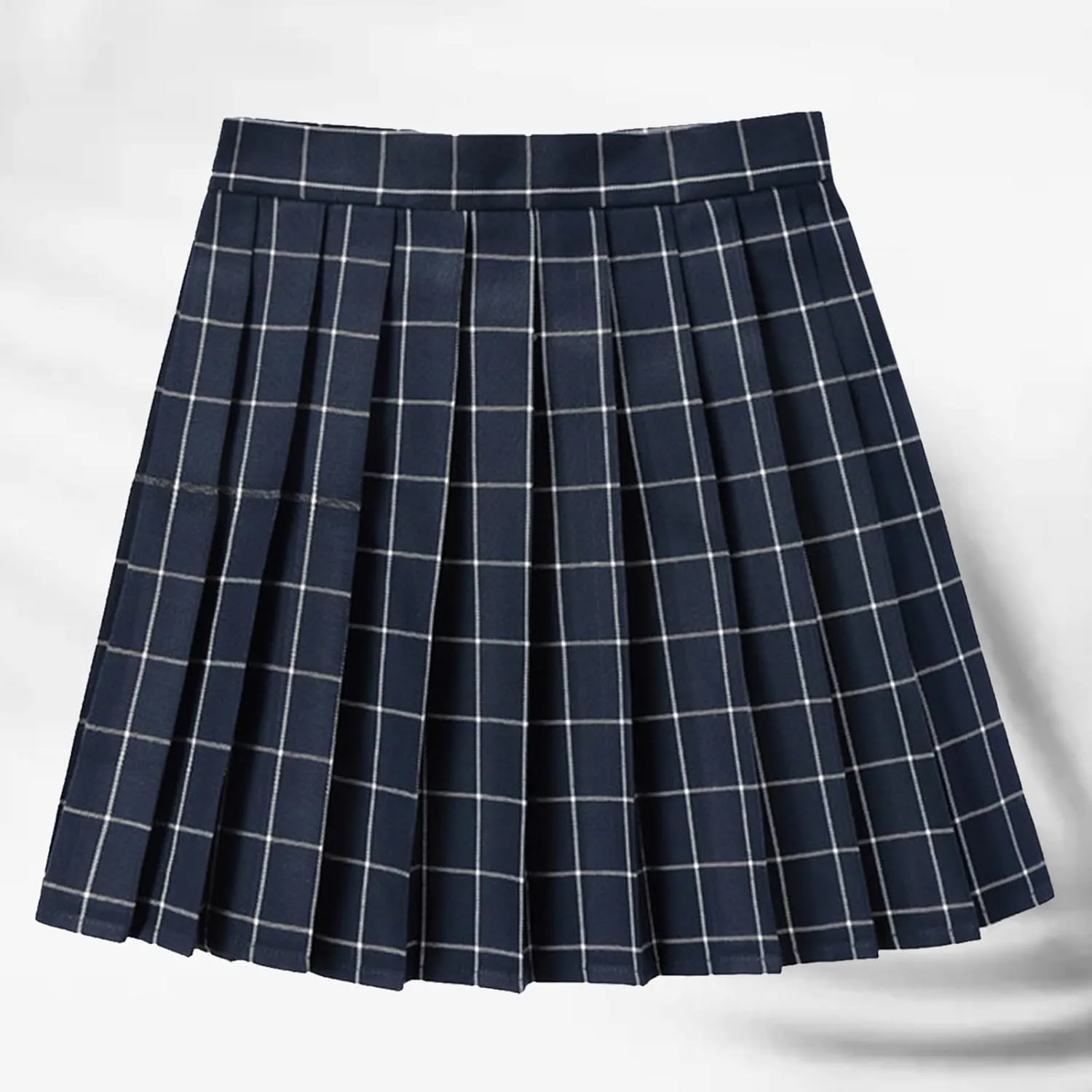Women's Cute Plaid High Waist Above Knee A-line Skater Mini Short Skirt Stretchy Pleated A Line Mini Skirt Cute