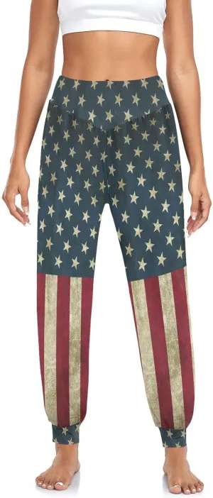 Women's Elastic High Waist Yoga Sports Dance Harem Boho Pants