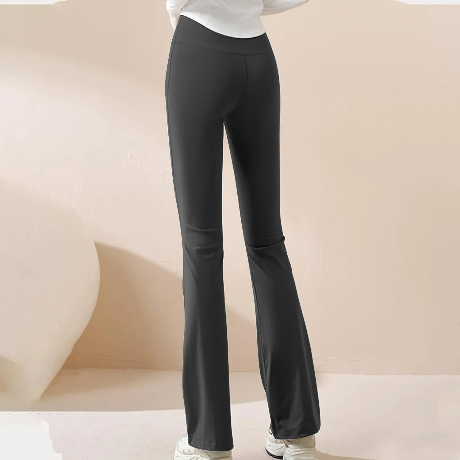 Women's Flare Leggings Yoga Pants High Waist Bootcut Workout Leggings Tummy Control Trouser No See Through