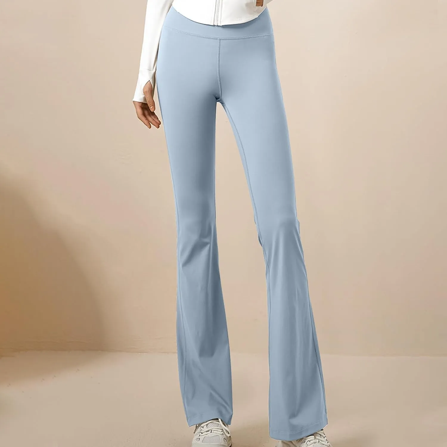 Women's Flare Leggings Yoga Pants High Waist Bootcut Workout Leggings Tummy Control Trouser No See Through
