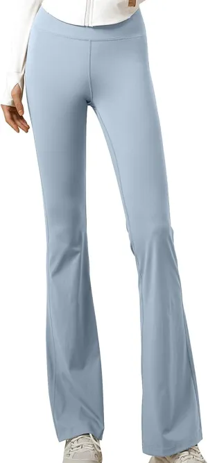 Women's Flare Leggings Yoga Pants High Waist Bootcut Workout Leggings Tummy Control Trouser No See Through