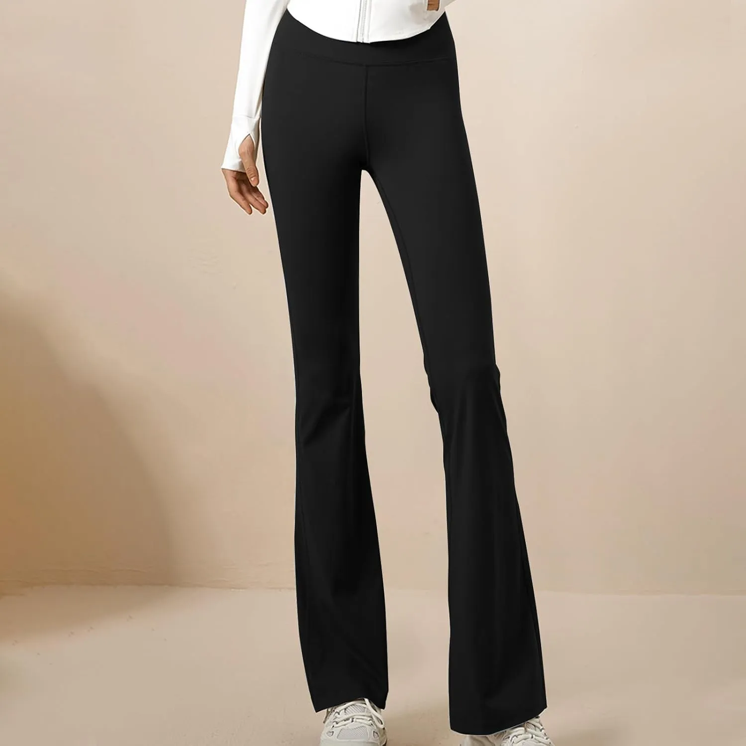 Women's Flare Leggings Yoga Pants High Waist Bootcut Workout Leggings Tummy Control Trouser No See Through
