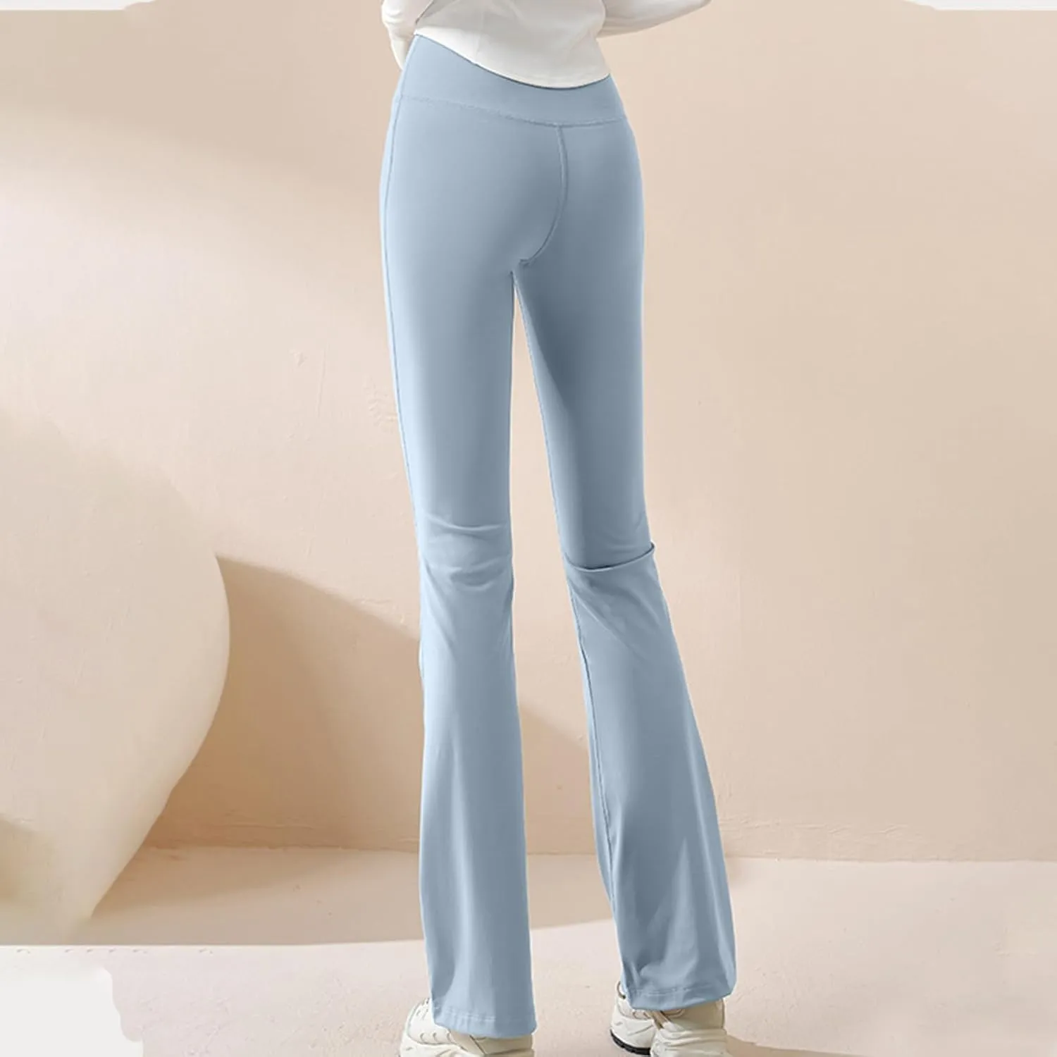 Women's Flare Leggings Yoga Pants High Waist Bootcut Workout Leggings Tummy Control Trouser No See Through